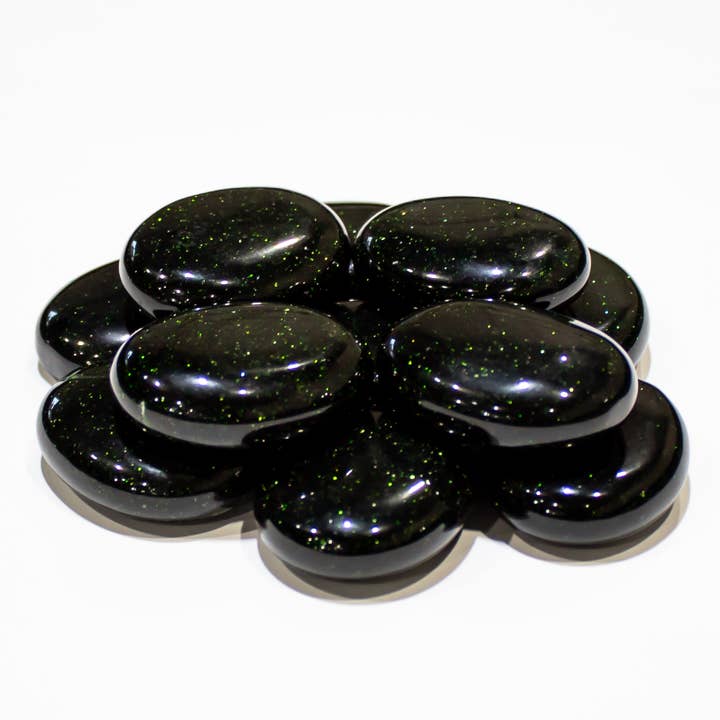 Green Goldstone Pillows 1kg/ 2.2lbs for wholesale by Quasar Gems USA