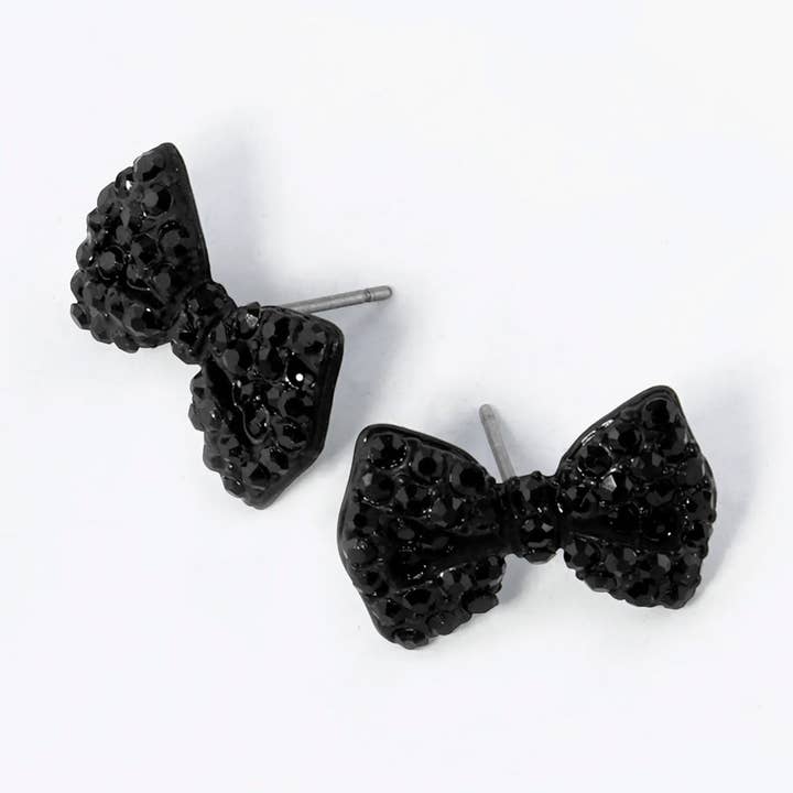 Sensibling Corp. - Wholesale Stud/Post Earrings - Crystal Rhinestone Bow Stud Earrings32
