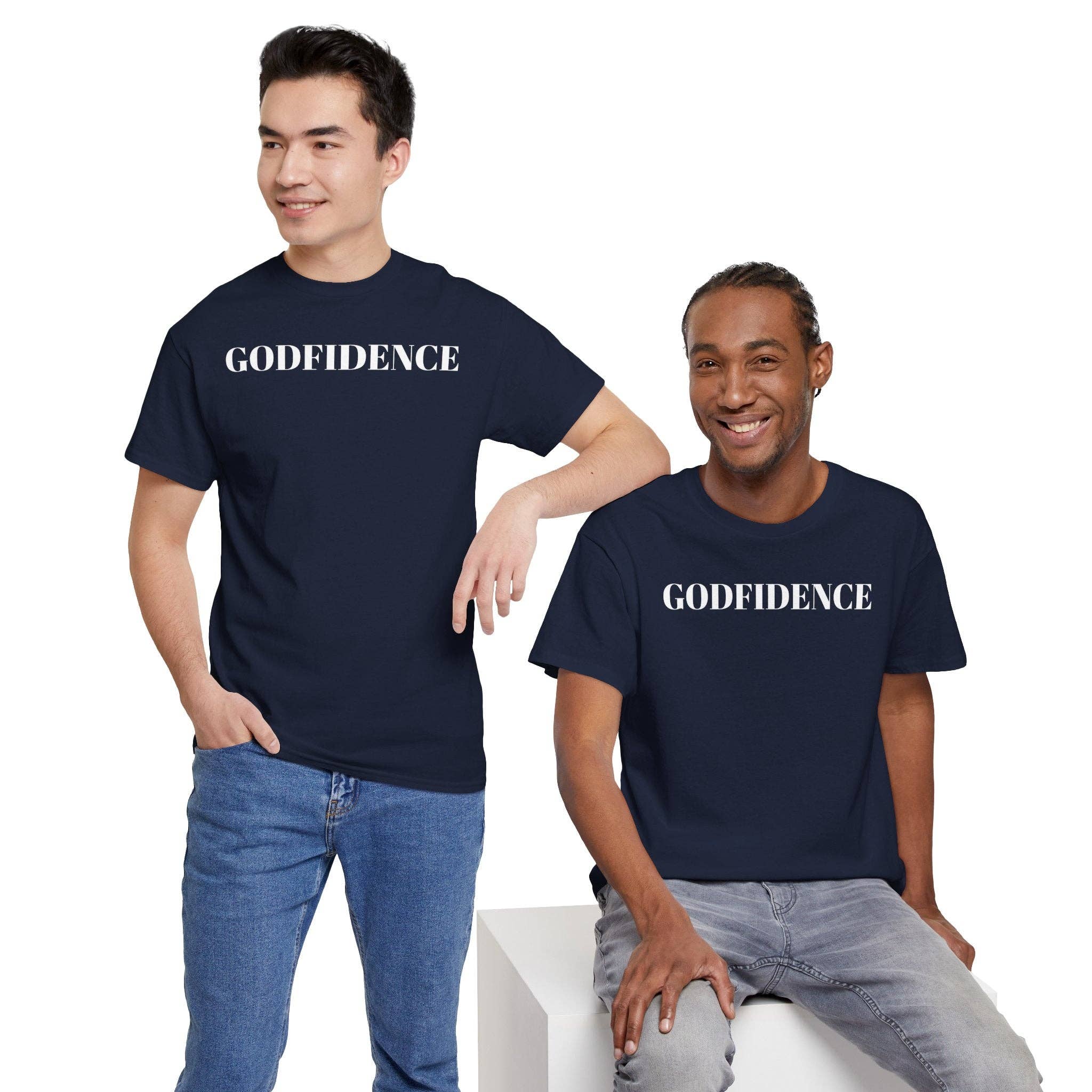 DailySelahShop - Wholesale Screen Printed T-Shirt - Unisex - Godfidence definition tee | Christian faith shirt, faith-based typography164