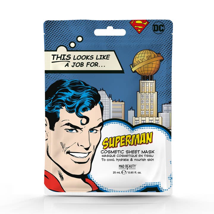 Mad Beauty Warner Bros Superman Cosmetic Sheet Mask for wholesale by Mad Beauty