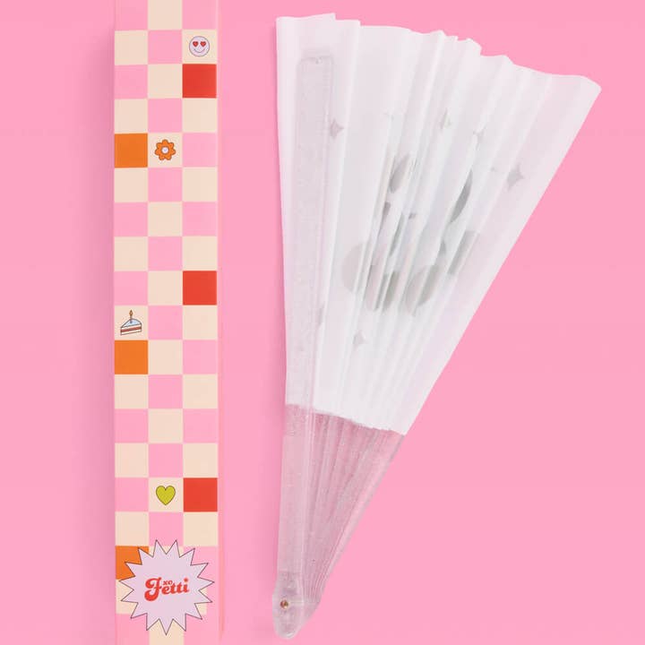 xo, Fetti - Wholesale Handheld Folding Fan - Bride to Be Iridescent Folding Fan | Bachelorette Bridal 9
