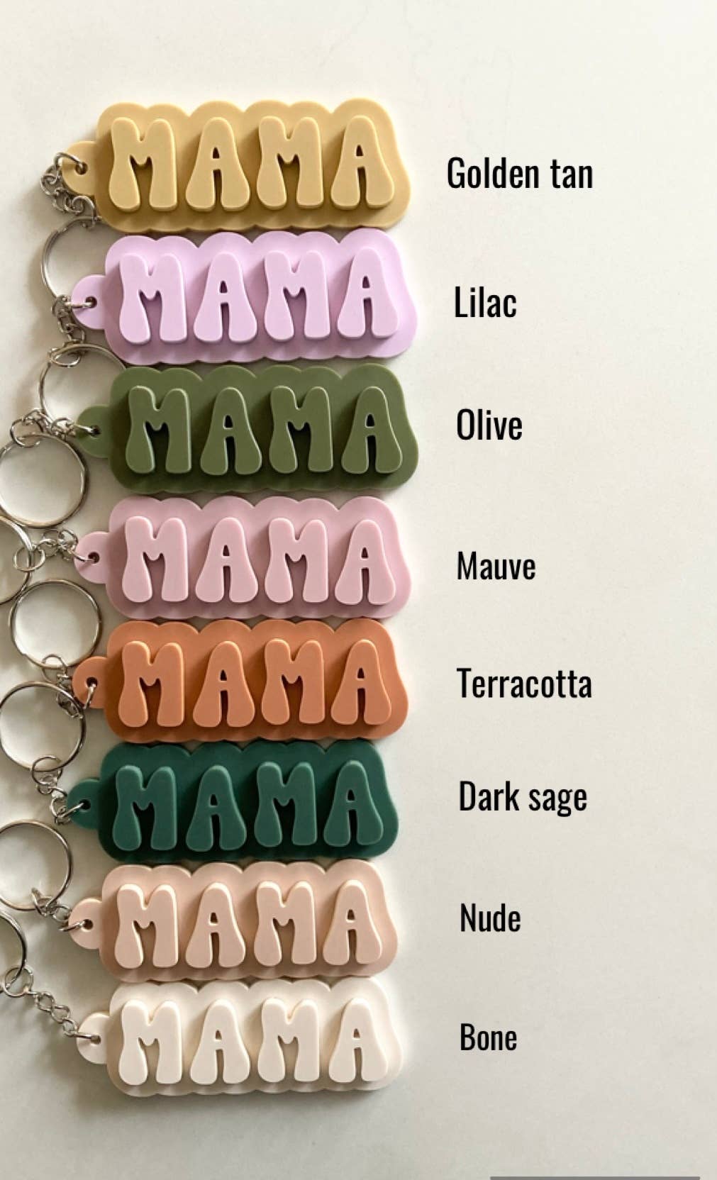 Cope and Co Custom Signs - Wholesale Keychain – Women's - Monotone Mama Acrylic Keychain2