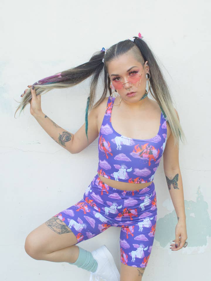 Tanque de colheita Angel Devil | Tecido ecológico por atacado de Lavender Cloud Collective