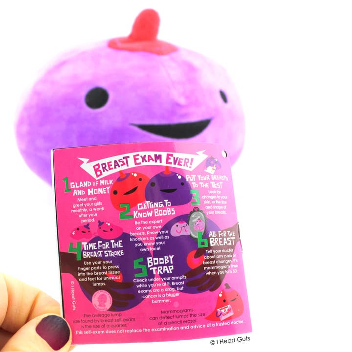 I Heart Guts | Organ Plushies Wholesale - Wholesale Stuffed/Plush Toy - Kids & Baby - Breast Plush - Gland of Milk + Honey - Self-Exam Included3
