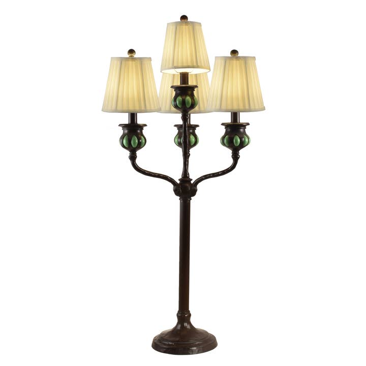 Green Bedalo 4-Light Buffet Accent Lamp for wholesale by Dale Tiffany