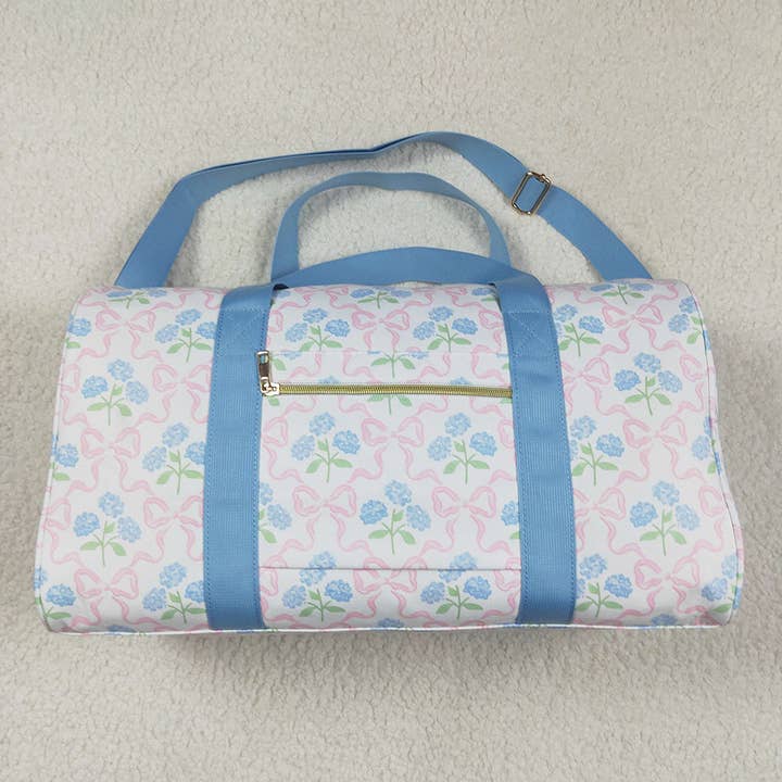 Aier Wholesale - Wholesale Weekender Bag - Women's - Blue Ruffle Pink Bows Plaid Floral Gym Duffle Bags2