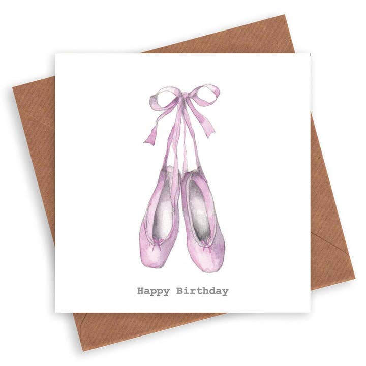 Ballet Birthday Card – Luxury FSC Paper With Kraft Envelope Included for wholesale by Crumble & Core