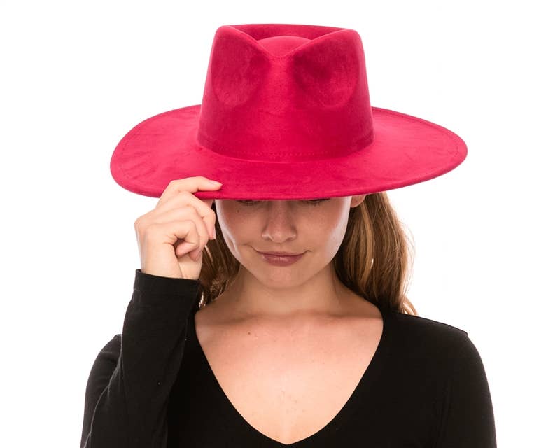 DNMC - Wholesale Fedora - Women's - Vegan Suede Rancher Hats - NEW COLORS!16
