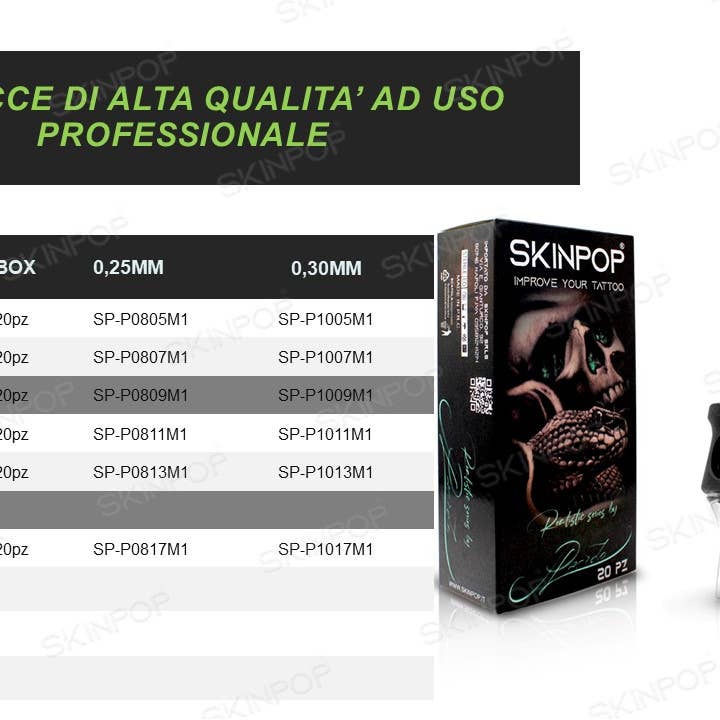 SKINPOP – wholesale Tattoo ointment/care – SKINPOP REALISTIC STYLE TATTOO CARTRIDGES BY PLCIDO