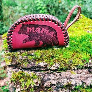 Mama Bear mini-clutch purse for wholesale by Tiger Mountain Leatherworks