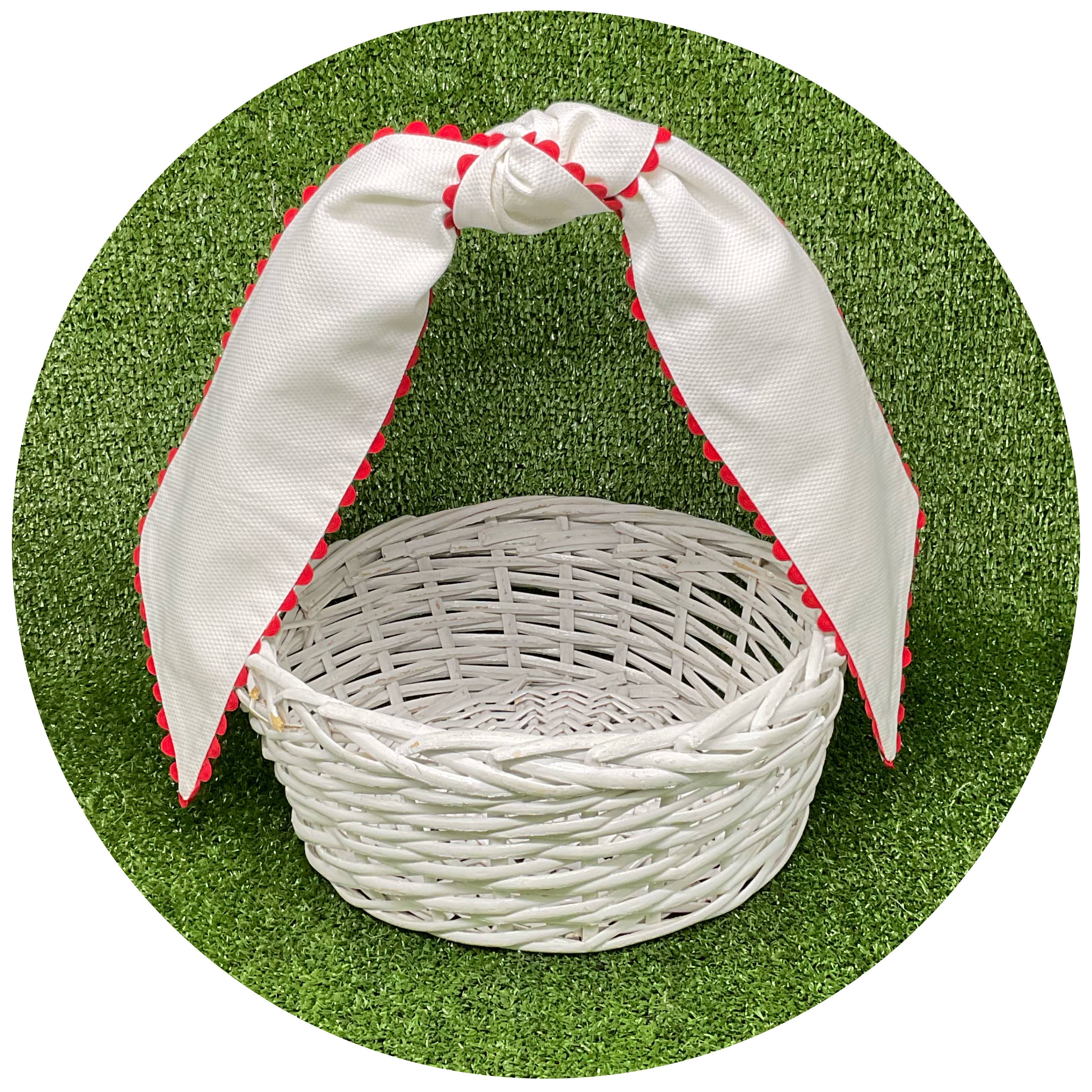 THE ROYALTY COLLECTION - Wholesale Outdoor Ornament/Decor - White Cotton Pique Sash with Trim8