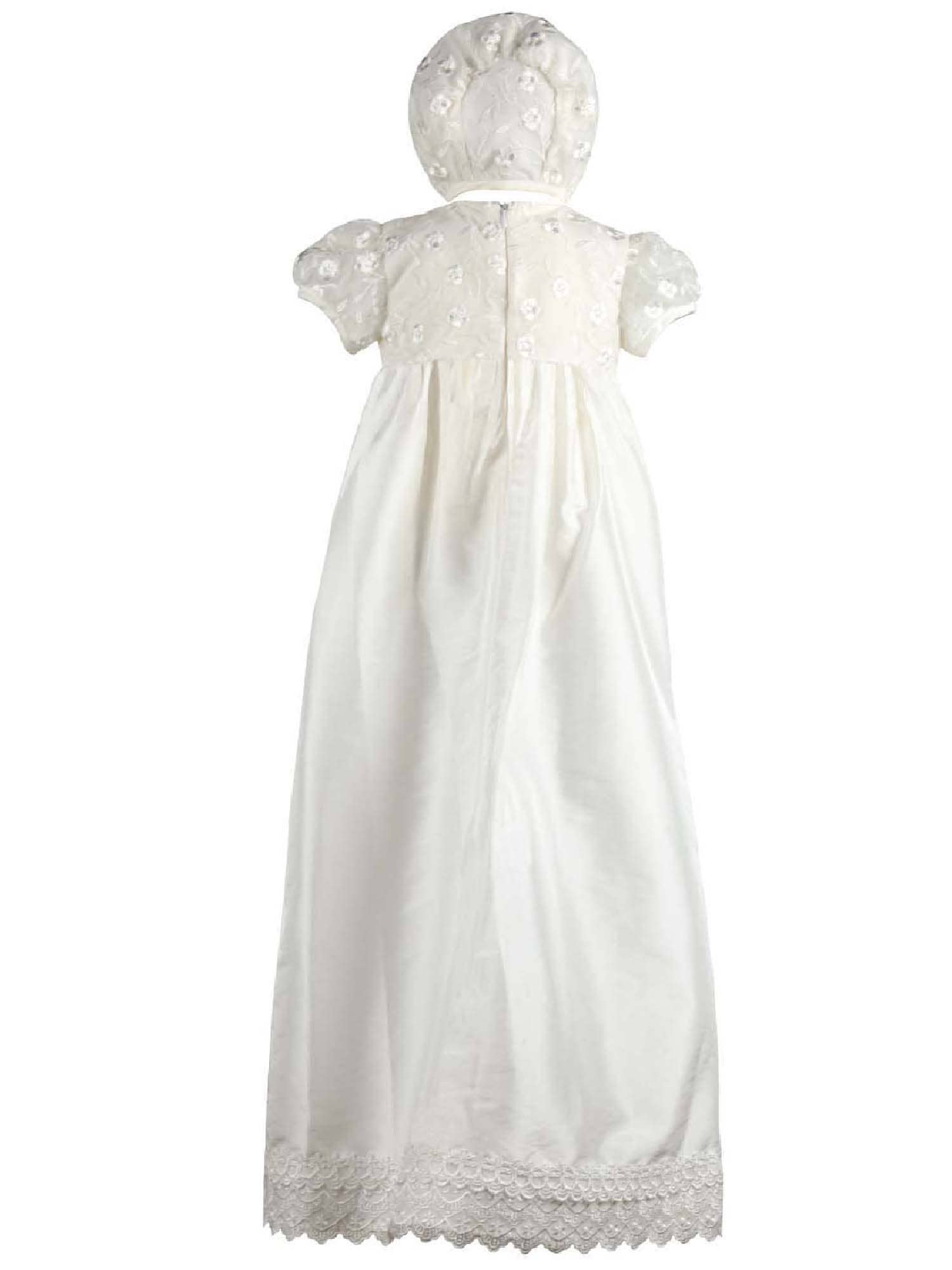 The Heritage Collections – wholesale Clothing set – Baby – Traditional Lace Bodice Christening Robe & Matching Bonnet1
