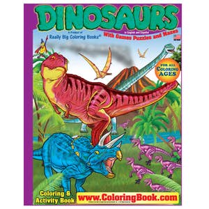 Dinosaur Adventure Magic Coloring Book for Kids Ages 4-8 with