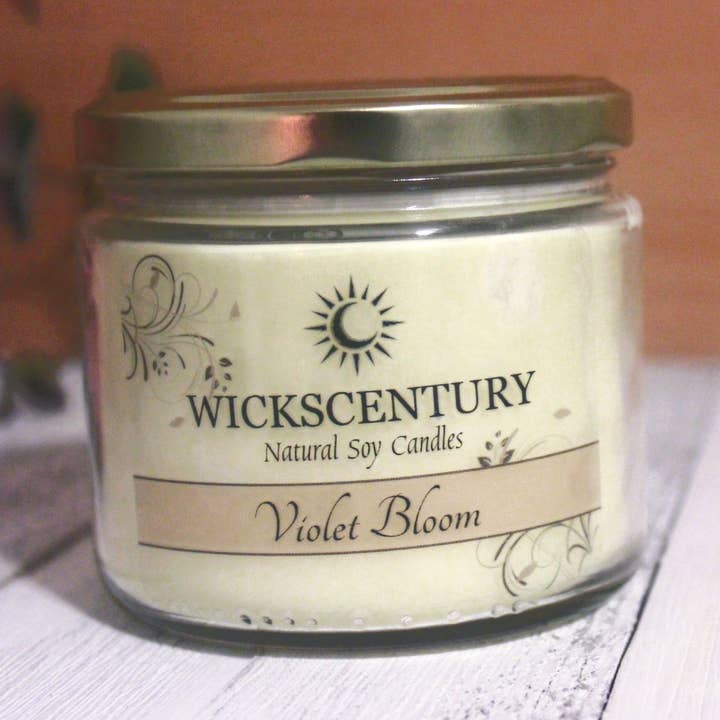 Violet Bloom - 12 oz Classic Soy Candle for wholesale by Wickscentury's Natural Soy Candles