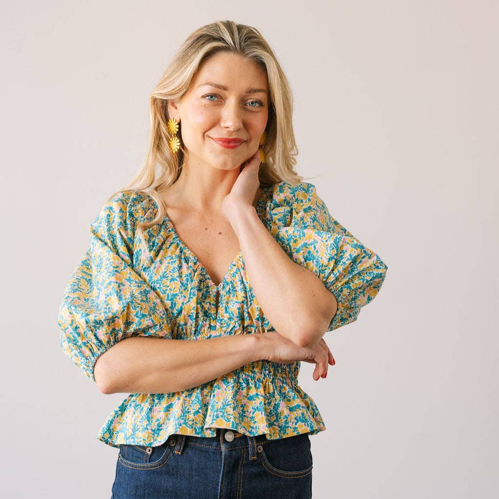 Sunshine Tienda - Wholesale Blouse - Dames - Paradise Floral Calypso Top4