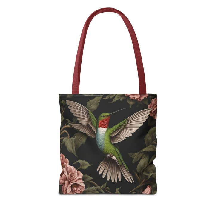 Hummingbird Tote Bag, Grocery Bag, Tote Bag for wholesale by Upside Down Owl Farm