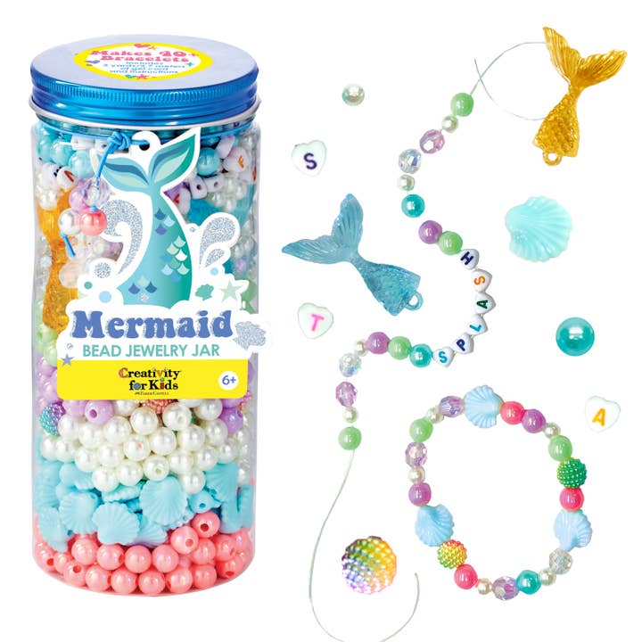 Faber-Castell / Creativity for Kids - Wholesale DIY Jewelry - Kids - Bead Jewelry Jars - Pre-Packed 12 Piece Shelf Display