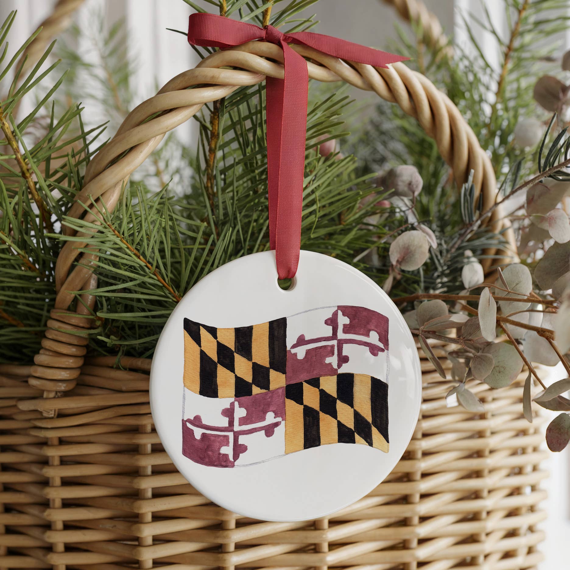 The Muddy Dog - Wholesale Ornament - Maryland Forever! Two Sided Ornament With Gift Box 0