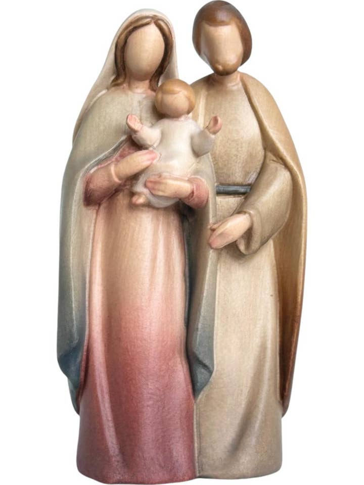 Modern Minimalist Nativity Carved in Maple Wood from Val Gardena for wholesale by Dolfi