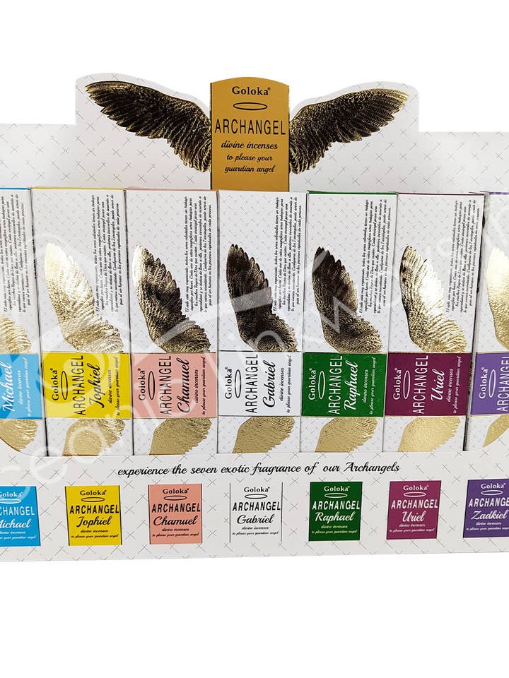 (SET OF 42)INCENSE - ARCHANGEL STICKS DISPLAY STARTER KIT ( for wholesale by Oceanic Linkways Inc