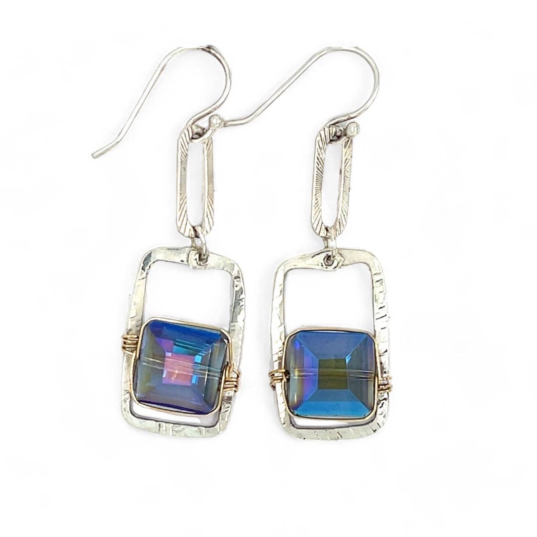 Art by any Means Jewelry - Wholesale Dangle Earrings - Tiny Tile Crystal Earrings E834510