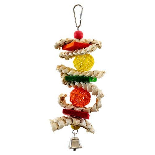 Caitec Inc - Wholesale Pet Toy - Cat/Dog - Corn Husk ‘N Vine Ball Bird Toy Featherland Paradise