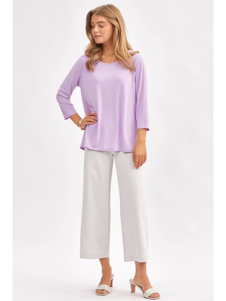 Dear Scarlett - Wholesale Tunic - Women's - Classic Wrinkle-Free Round Neck Top SD-ROUND
