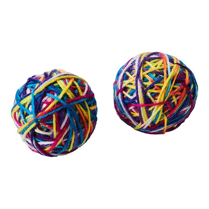 Ethical/Spot Sew Much Fun Yarn Ball Cat Toys 2.5" 2pk for wholesale by King Wholesale Pet Goods