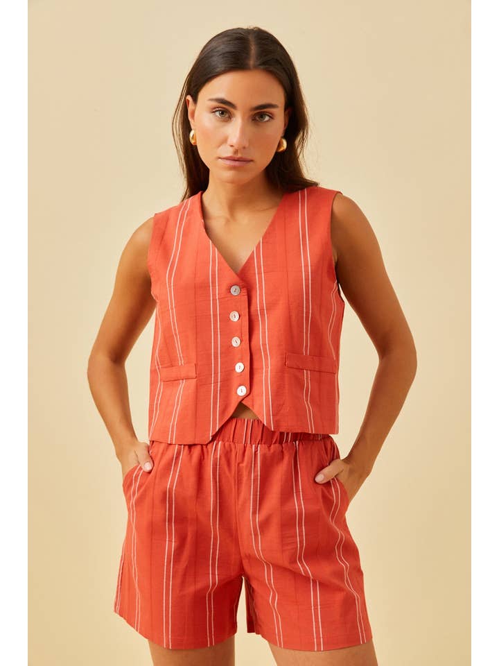 MEYME - Wholesale Outerwear Vest - Women's - Ari buttoned vest