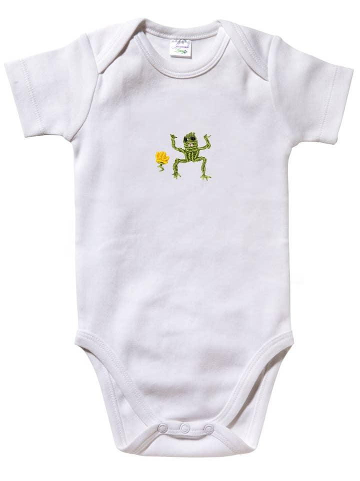 Jacaranda Living - Wholesale Rompertje - Baby - Onesie (Korte Mouw), Kikker (Groen)