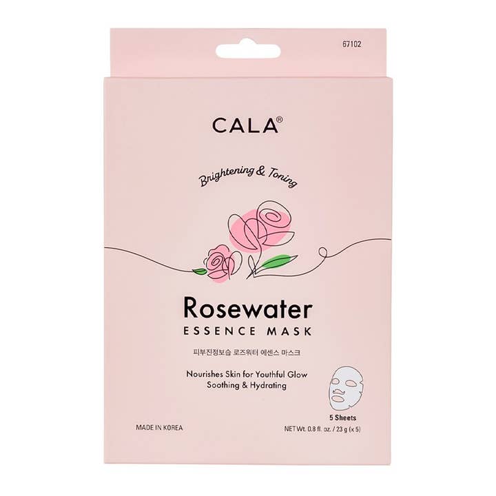 PINEAPPLE Beauty – Großhandel Gesichtsmaske – CALA 67102 Rosewater Essence Gesichtsmaske - 6 Stück