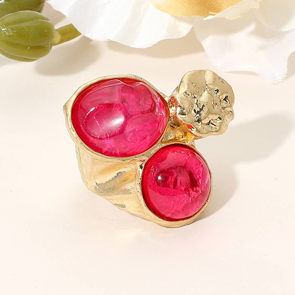 Sensibling Corp. - Wholesale Single Stone/Solitaire Ring - Abstract Chunky Stone Textured Stretch Ring
2