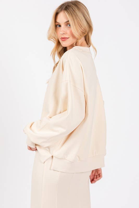 Calista - Wholesale Sweatshirt - Women's - PULLOVER OVERSIZED SWEATSHIRTS- FT3148813