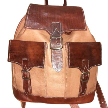 Fez Double Pocket Combination Backpack large for wholesale by Hecho a mano