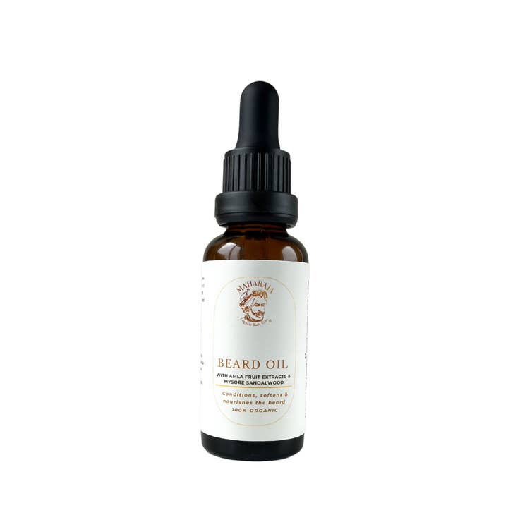 Organic Cold-Pressed Beard Oil with Amla Extracts for wholesale by Maharaja Organic Body Care