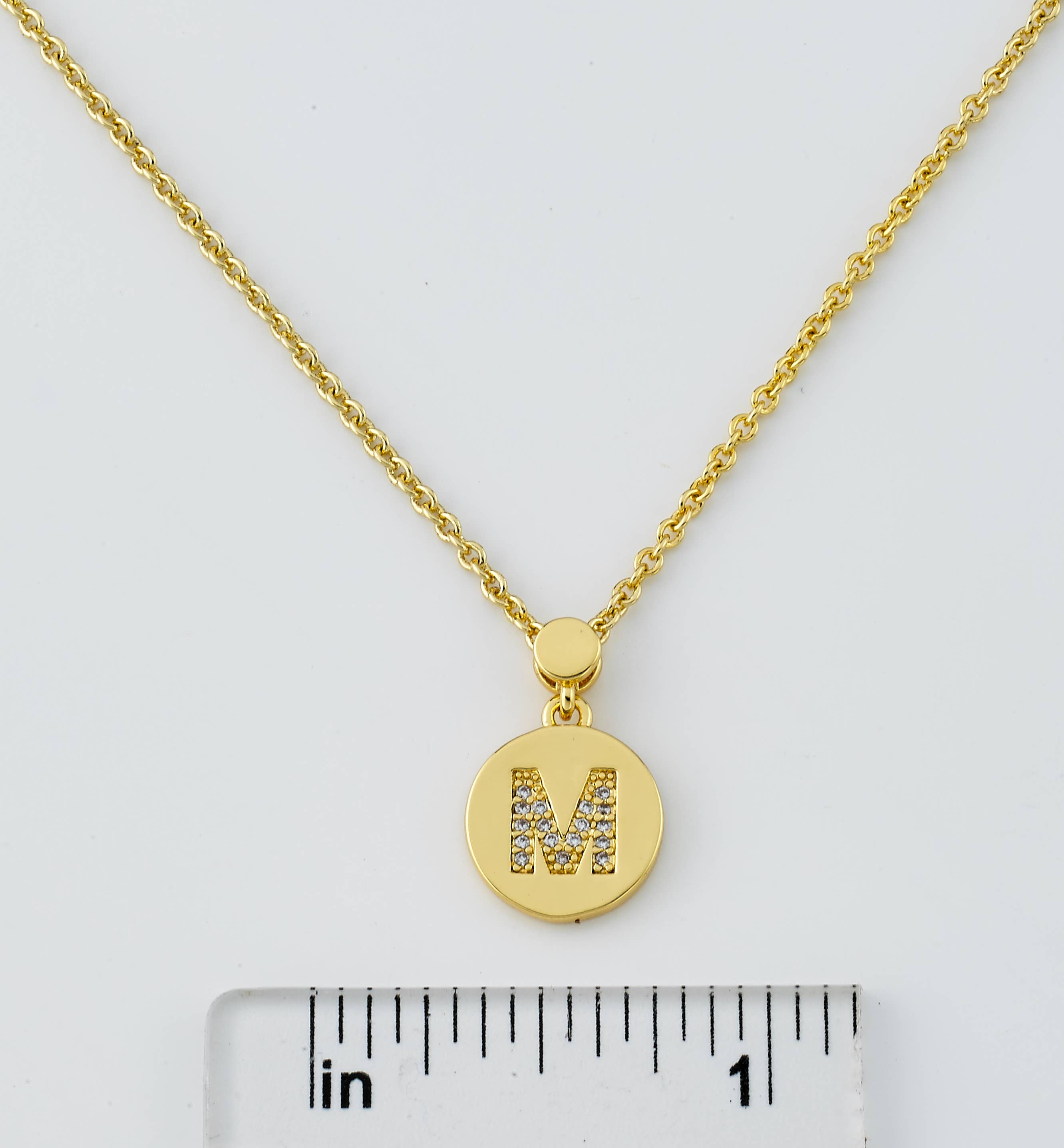Little Miss Twin Stars - Wholesale Pendant/Charm Necklace - LMTS Classic! Initial Disc Pendant Necklace99