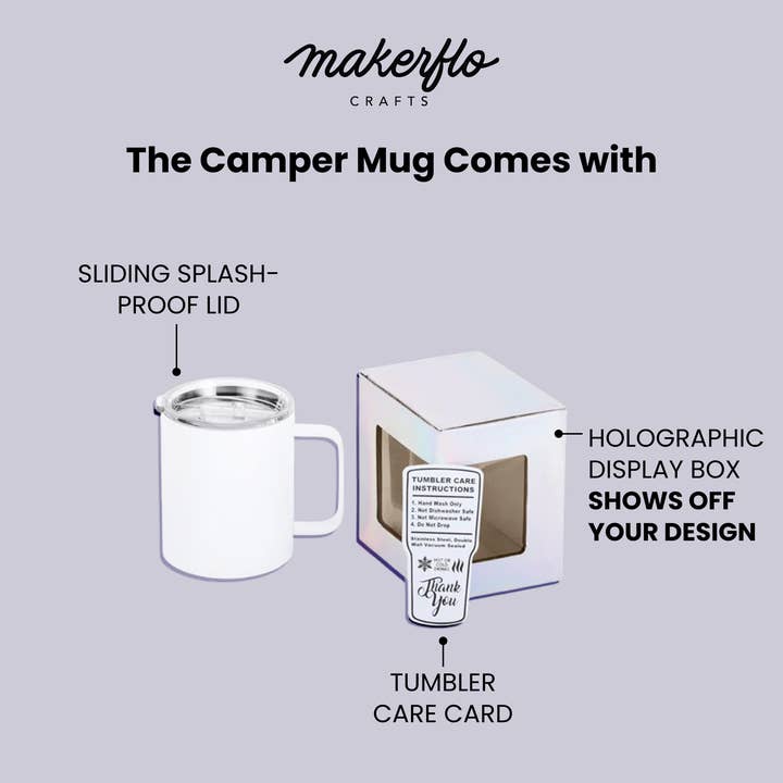 MakerFlo - Wholesale Insulated Mug/Tumbler - 12oz Sublimation Camper Mug2
