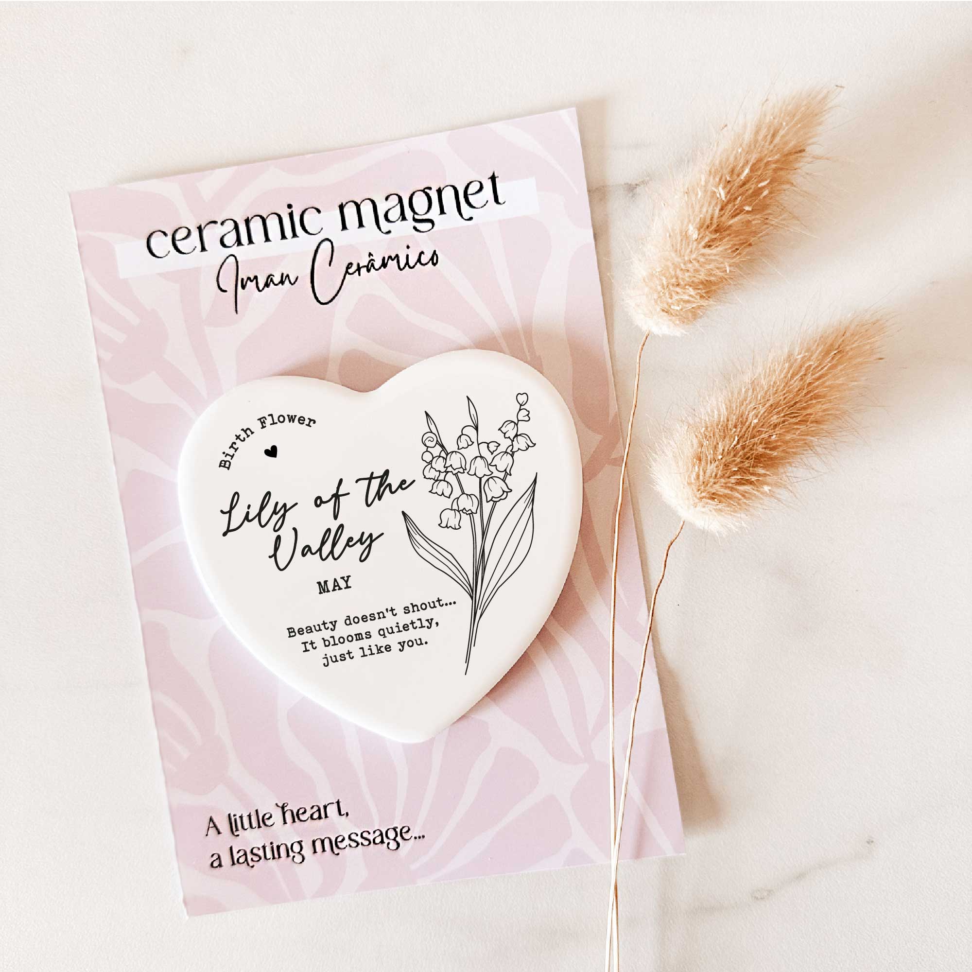 Tsuki Box - Wholesale Magnet - Birth Flower Magnet – Lily of the Valley - May | Ceramic1