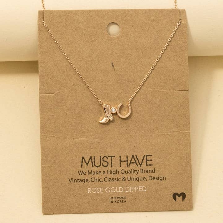 Collana con ciondolo a forma di ferro di cavallo Western Cowboy per la vendita all'ingrosso da parte di Anarchy Street