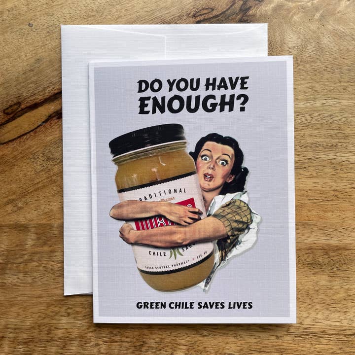 Colossal Sanders - Wholesale Everyday Greeting Card - Green Chile funny New Mexico greeting card
