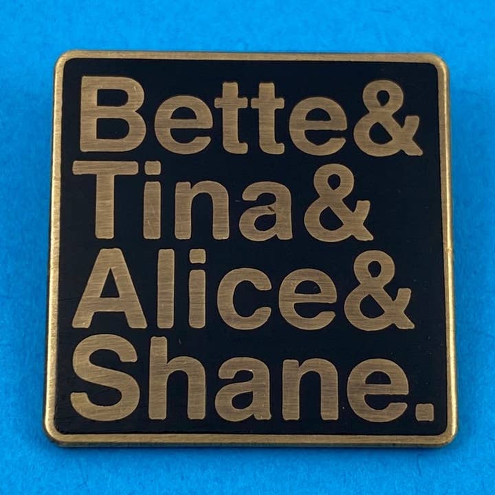 L Word Names Enamel Pin for wholesale by Ridin' High Productions