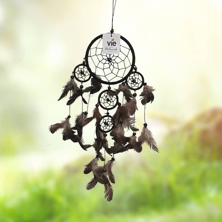 VIE - Wholesale Dream Catcher - Dream Catcher with Beads, 9cm Ring with 4 Smaller Rings