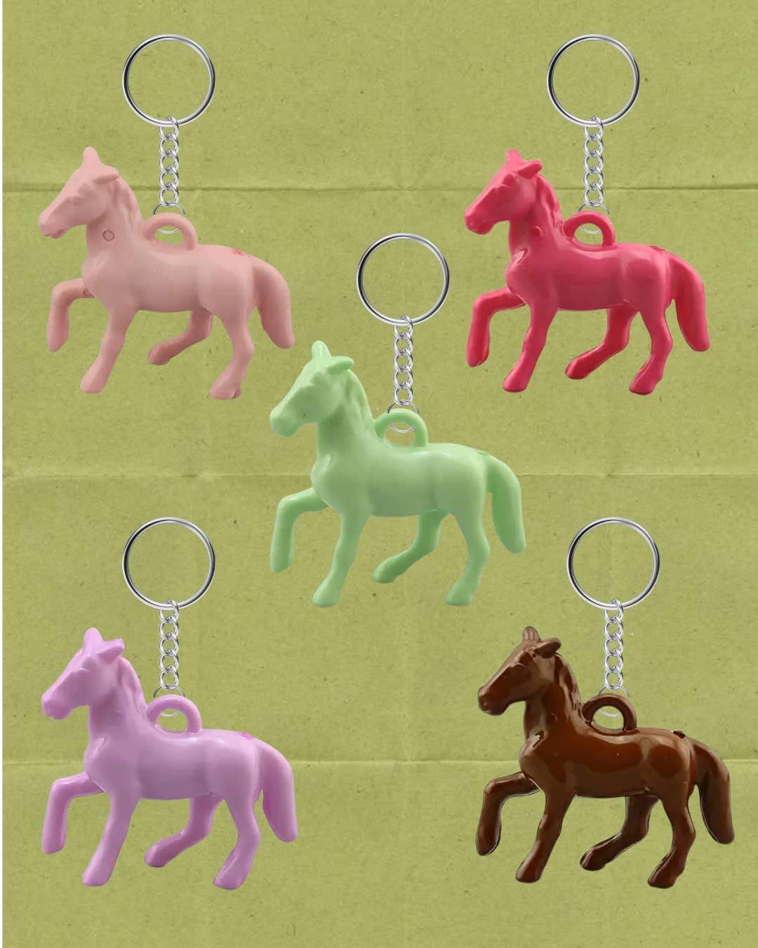 ElectraMakes - Wholesale Keychain - Women's - Mini Toy Horse Keychain: Cute Western Cowboy Bag Charm
