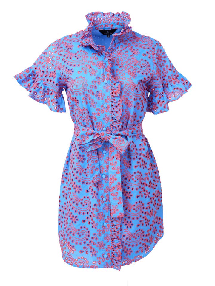 Katie Dress Blue and Pink Jasmine Eyelet for wholesale on Faire6