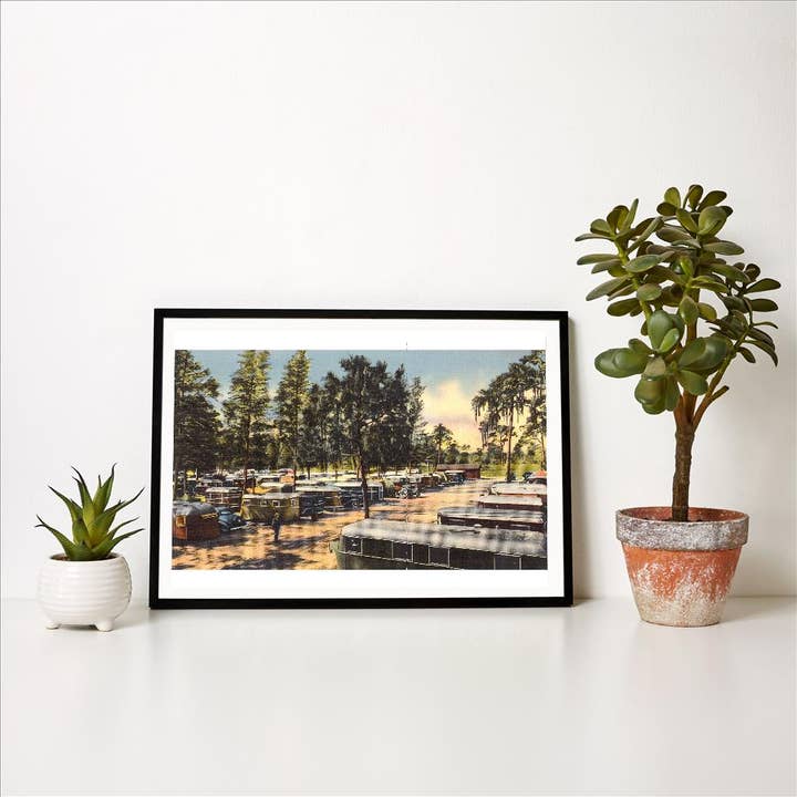Found Image Press – wholesale Konsttryck – Konsttryck RS-307 Trettiotalets husvagnspark