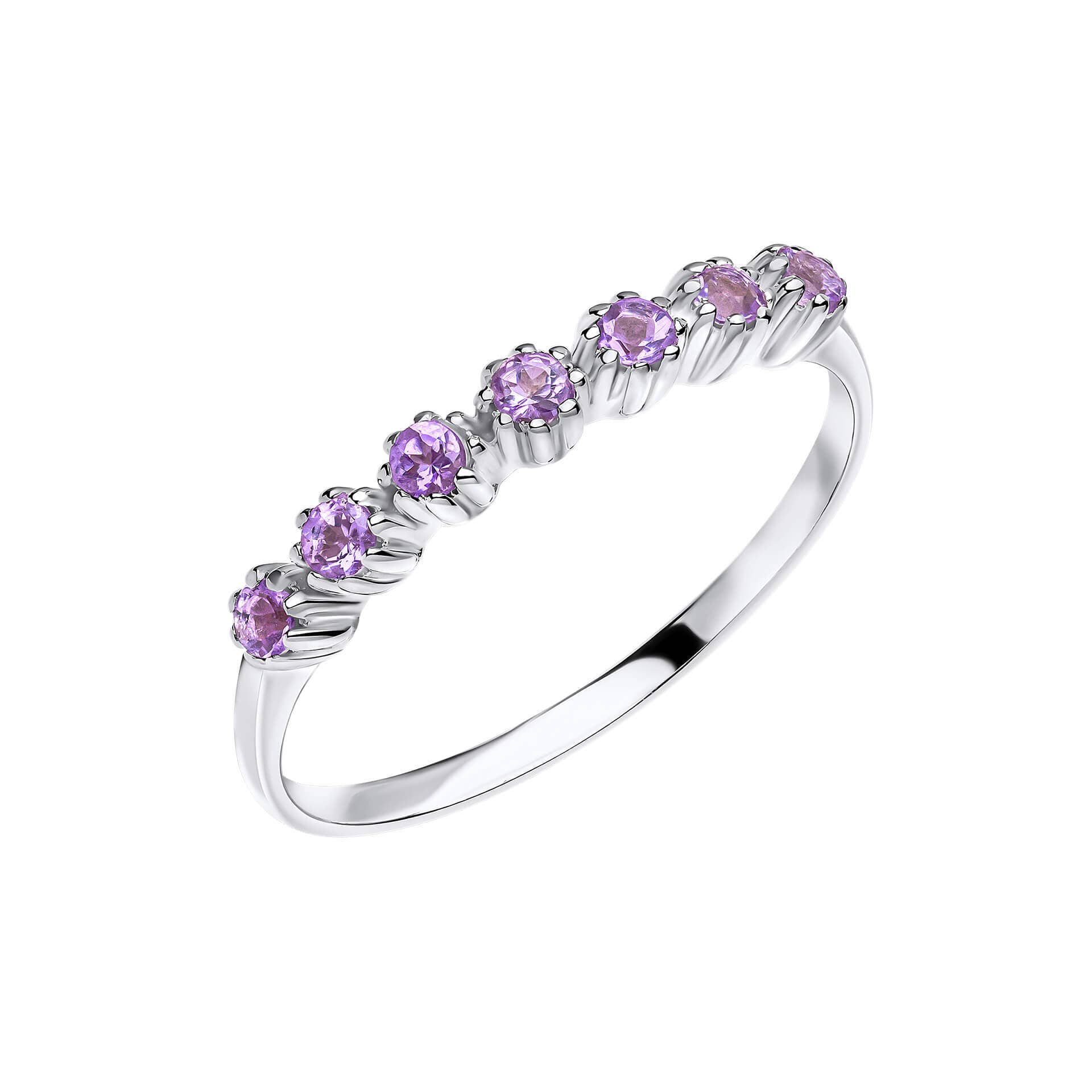 Silver Laura Ashley Alford Meadow Light Amethyst Ring for wholesale on Faire0