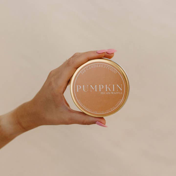 168 Candles Studio - Wholesale Travel Candles - Pumpkin Pecan Waffle 4oz Candle1