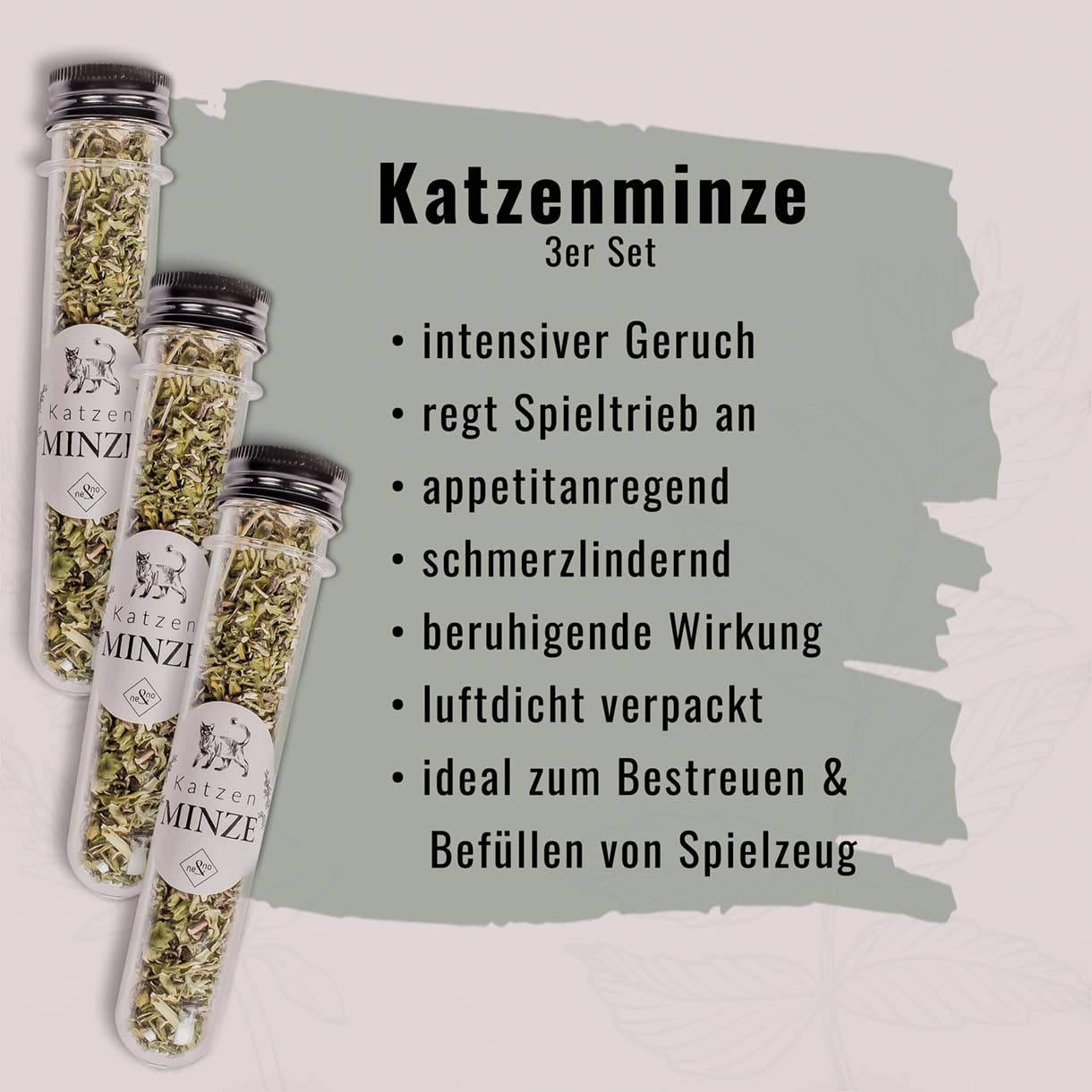 ne&no – wholesale Leksak - Katt – ne&no® Naturlig kattmynta - Set med 3 i elegant presentförpackning5