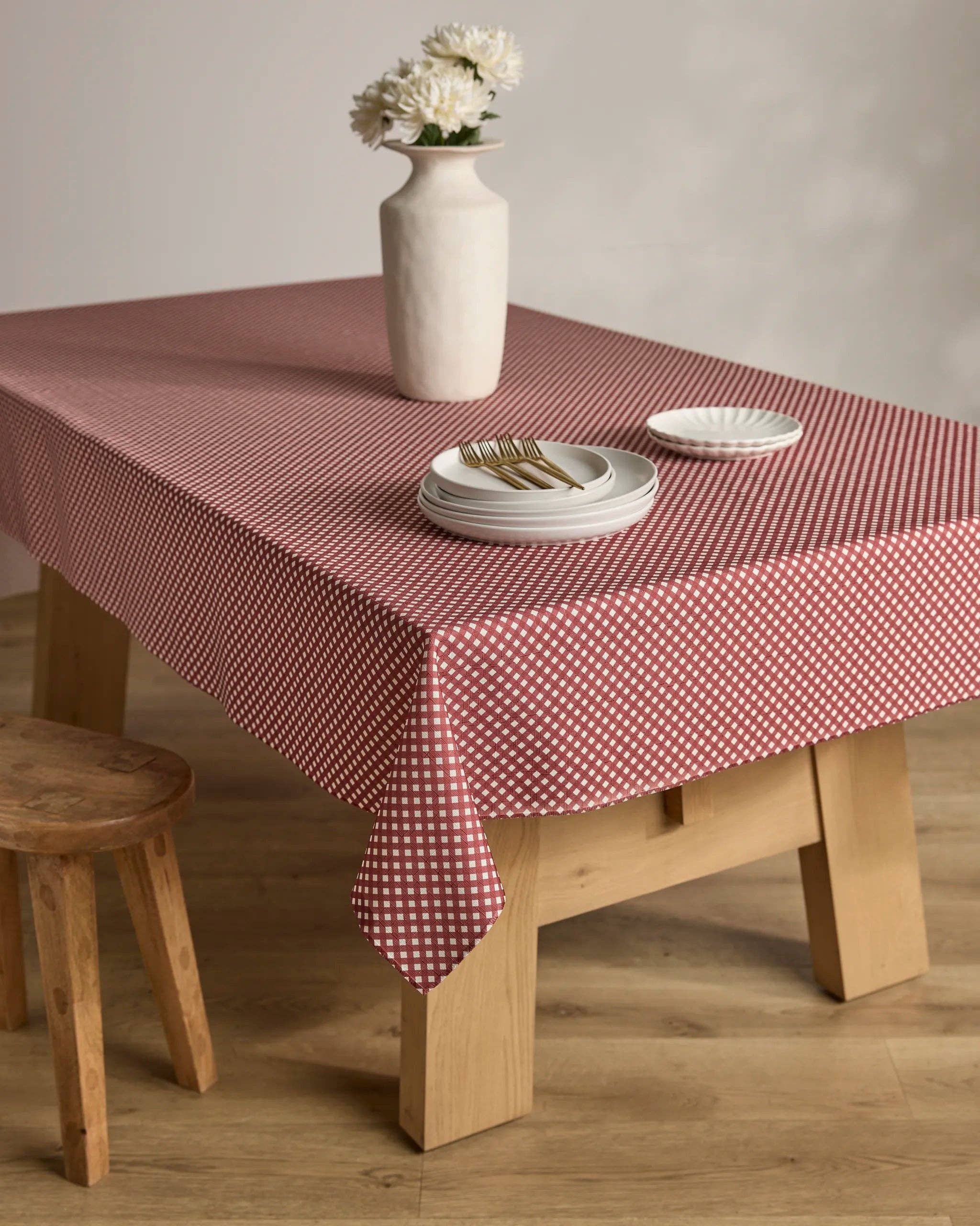 Geometry - Wholesale Tablecloth - Bramble Red Tablecloth0