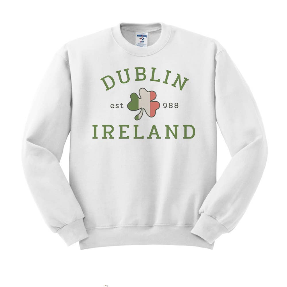 Lucky Luna Apparel - Wholesale Graphic Sweatshirt - Women's - Dublin Ireland Crewneck Sweatshirt0